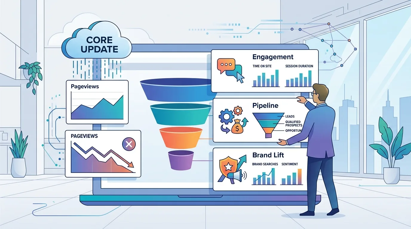 Beyond Pageviews: How to Measure Marketing Success in a Post-Core-Update World — illustrative featured image