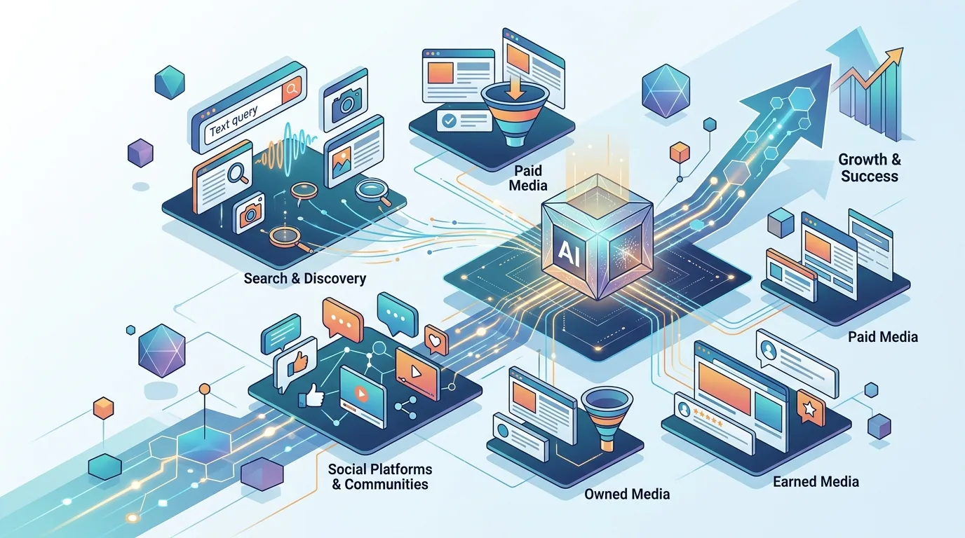 2026 Digital Marketing Trends: How AI, Search, and Social Will Reshape Growth — illustrative featured image